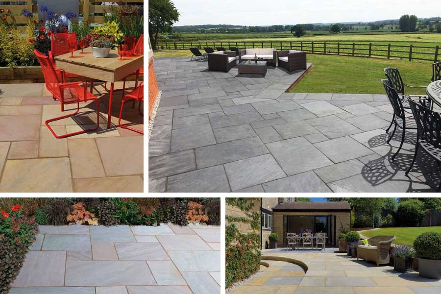 A selection of natural stone patios